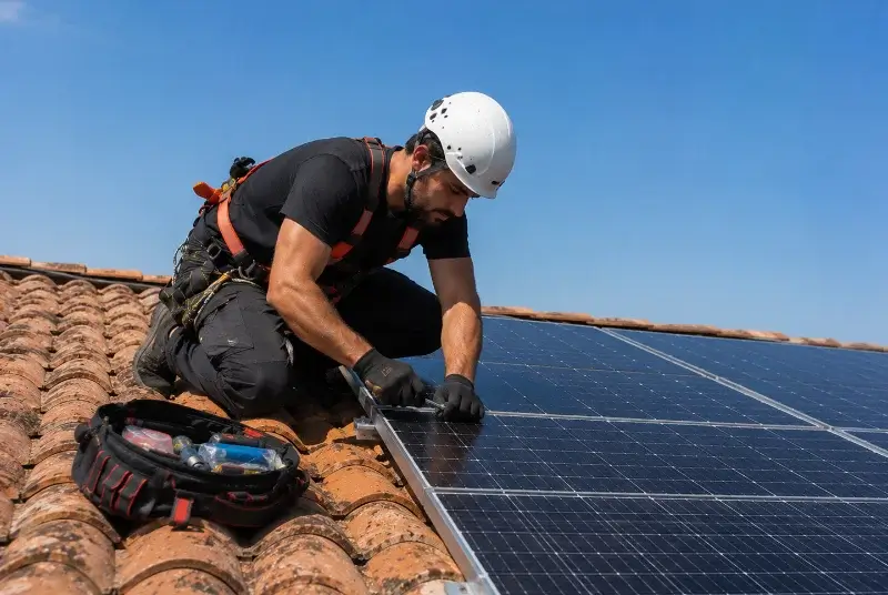 Maintenance et monitoring de panneaux solaires à Plouhinec